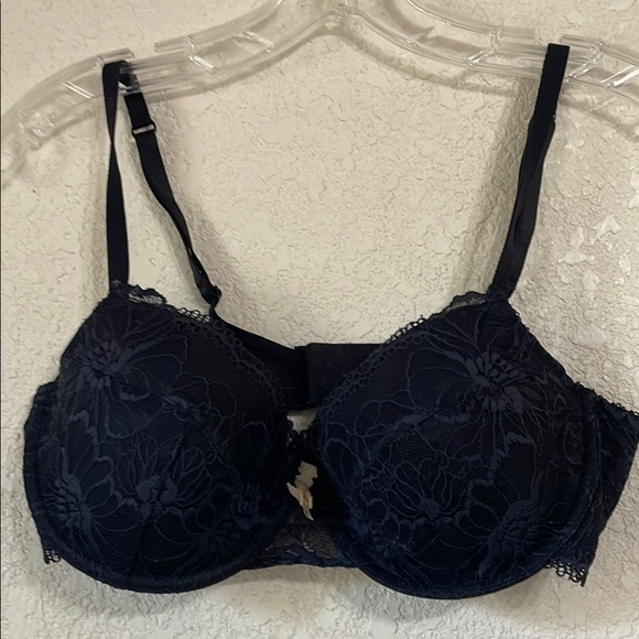 Heidi Klum Navy Lace Bra - Picture 1 of 7